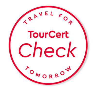 Logo der Zertifizierungsstelle "TourCert Check"